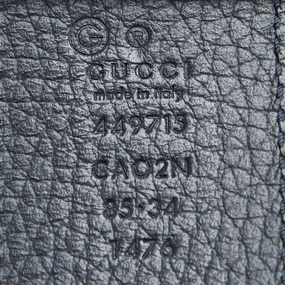 Gucci Belt 85 34 449715 Black Leather Men's Gucci - Picture 8 of 9